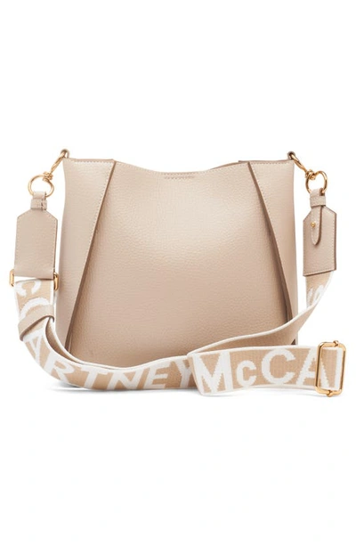 Shop Stella Mccartney Mini Faux Leather Crossbody Bag In 9200 Cream