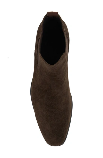 Shop Dune London Mandatory Chelsea Boot In Dark Brown