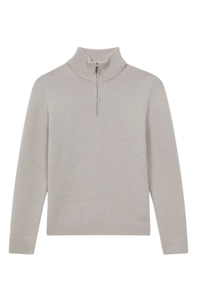 Shop Reiss Tempo Quarter Zip Wool Blend Sweater In Oatmeal Melange