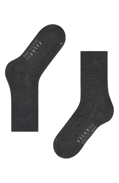 Shop Falke Sensitive London Cotton Blend Socks In Anthra Mel