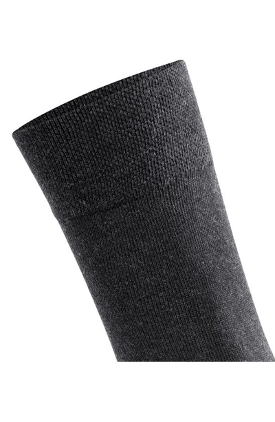 Shop Falke Sensitive London Cotton Blend Socks In Anthra Mel