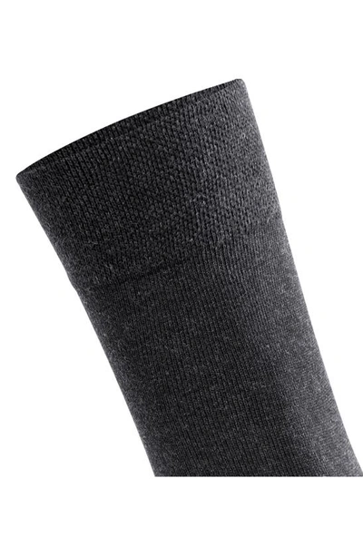 Falke Sensitive London Cotton Blend Socks In Anthra Mel