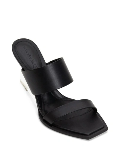 Shop Alexander Mcqueen Shard Sandals In Black