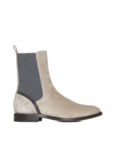 Shop Brunello Cucinelli Boots In Grey