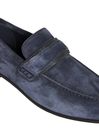Shop Brunello Cucinelli Flat Shoes In Blue