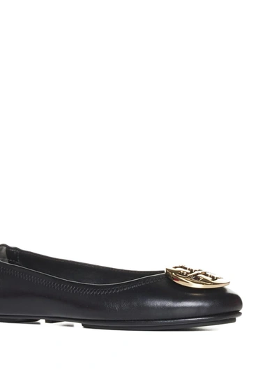 Shop Tory Burch Flat Shoes In Perfect Black / Gold