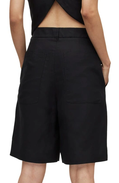 Shop Allsaints Petra Longline Shorts In Black