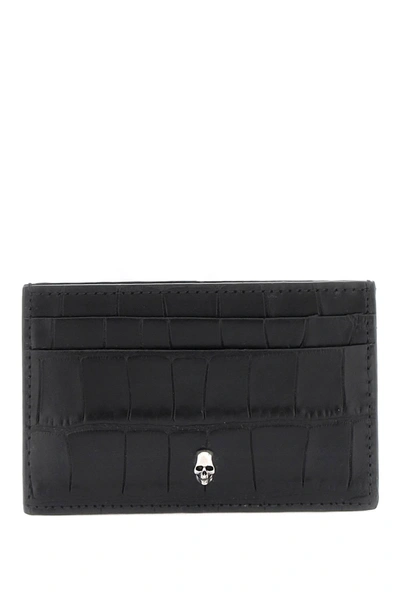 Shop Alexander Mcqueen Skull Cardholder Men In Black