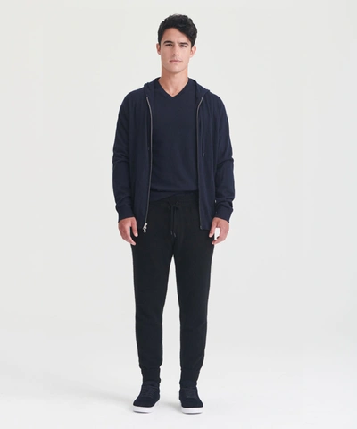 Naadam Fancy Cashmere Zip-up Hoodie In Black