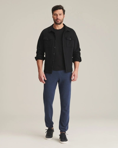 Shop Naadam Recycled Cashmere Jogger In Heather Denim