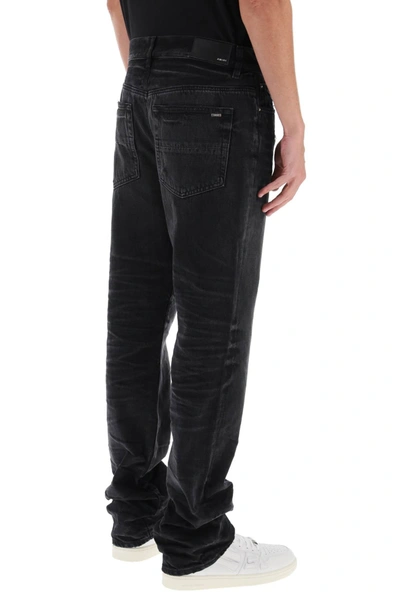 Shop Amiri Straight Cut Jeans Men In Black