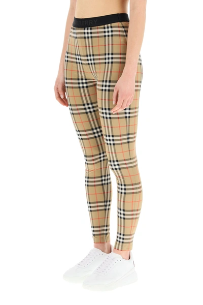 Shop Burberry Vintage Check Belvoir Leggings Women In Multicolor