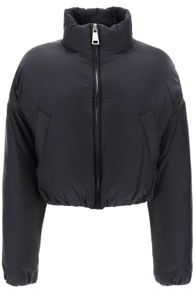 Shop Khrisjoy 'joy' Oversized Cropped Down Jacket Women In Black