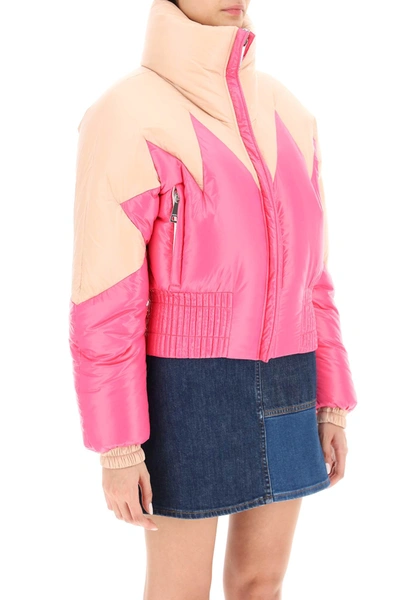 Shop Khrisjoy 'puff Peak' Cropped Puffer Jacket Women In Pink
