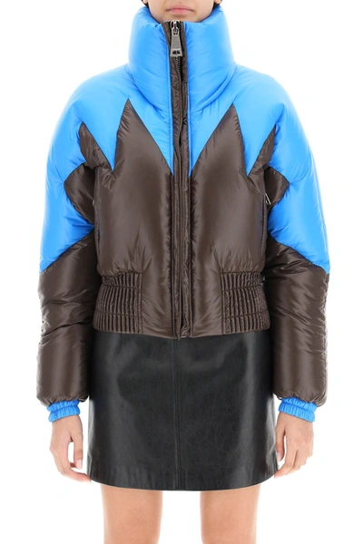 Shop Khrisjoy 'puff Peak' Cropped Puffer Jacket Women In Multicolor