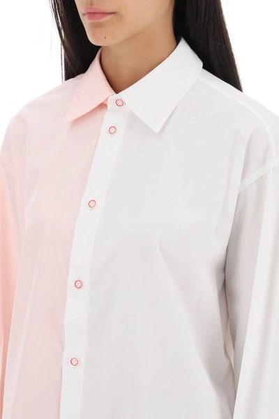 Shop Marni Asymmetrical Two-tone Shirt Women In Multicolor