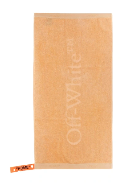 Shop Off-white Towel Set With Logo Women In Pink