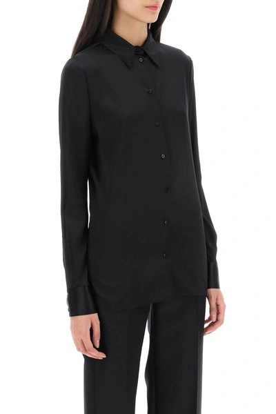 Shop Tom Ford Silk Satin Shirt Women In Black