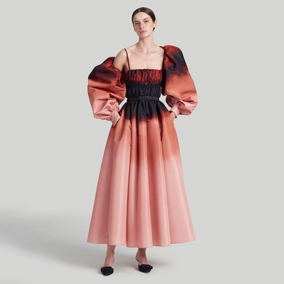Shop Altuzarra 'andrea' Dress In Dusty Coral Colorscape