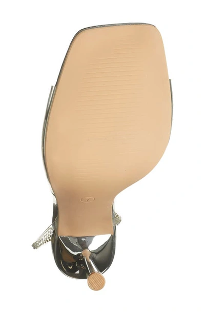 Shop Wild Diva Lounge Embellished Ankle Strap Stiletto Sandal In Silver
