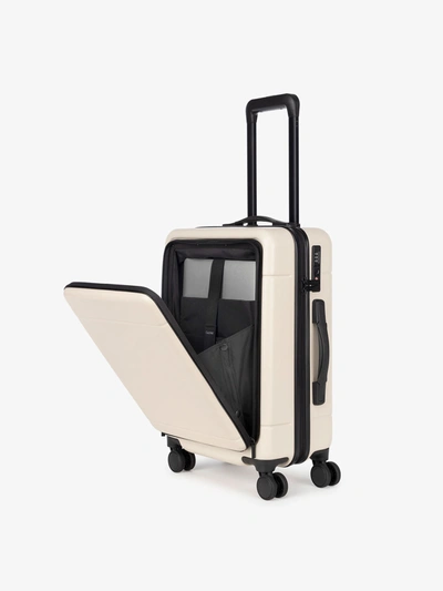 Shop Calpak Hue Front Pocket Carry-on Luggage In Linen | 20"