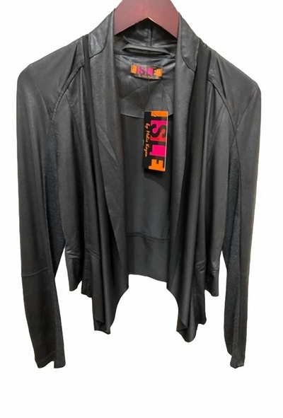 Shop Isle By Melis Kozan Cover Up Blazer In Black