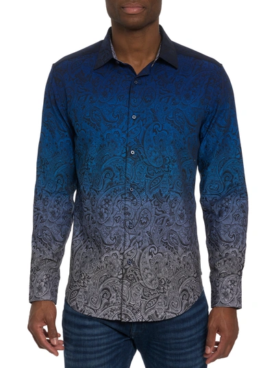 Shop Robert Graham Dusk Long Sleeve Button Down Shirt In Blue