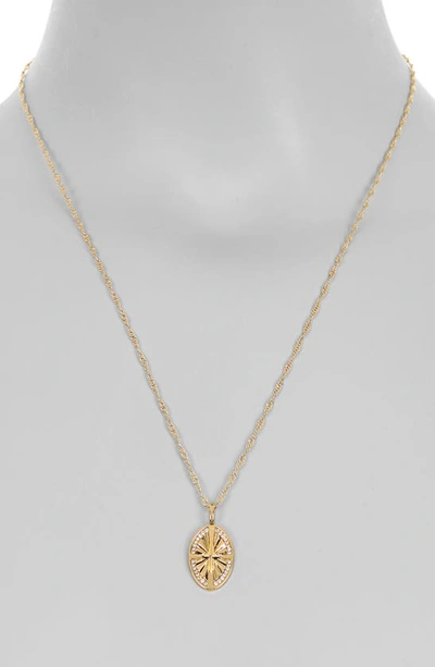 Shop Miranda Frye Irene Chain Wanderlust Cubic Zirconia Pendant Necklace In Gold