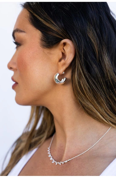 Shop Miranda Frye Camilla Hoop Earrings In Silver