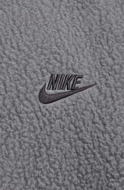Shop Nike Club Fleece Zip Jacket In Iron Grey/ Black