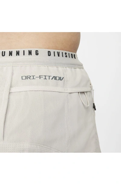 Shop Nike Run Division Dri-fit Adv Shorts In Light Iron Ore