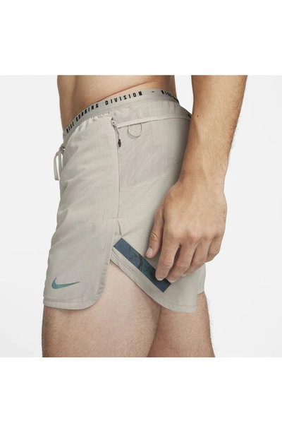 Shop Nike Run Division Dri-fit Adv Shorts In Light Iron Ore