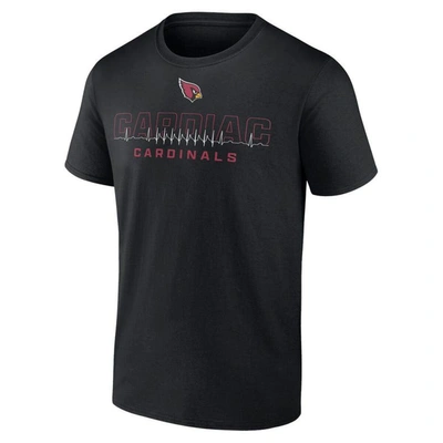 Shop Fanatics Branded Black Arizona Cardinals Heartbeat T-shirt