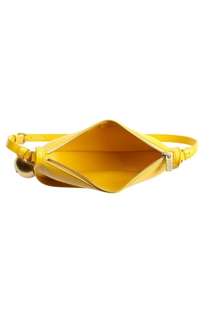 Shop Burberry Mini Shield Leather Shoulder Bag In Mimosa