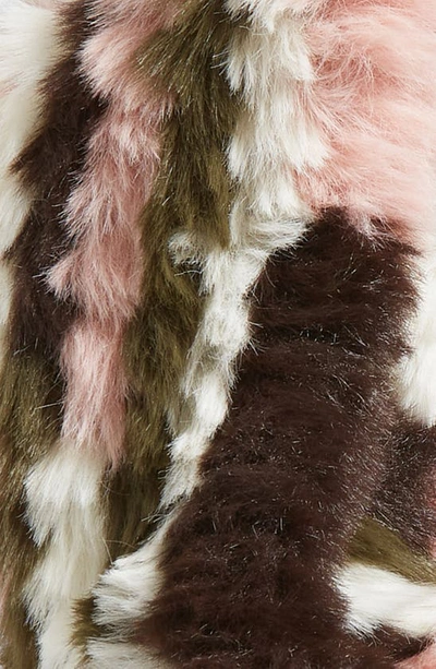 Shop La Fiorentina Multicolor Faux Fur Infinity Scarf In Pink