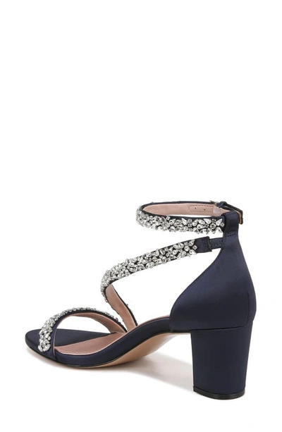 Naturalizer Pnina Tornai For  Ahava Ankle Strap Sandal In Midnight Blue Fabric