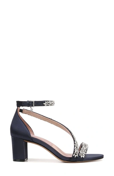 Naturalizer Pnina Tornai For  Ahava Ankle Strap Sandal In Midnight Blue Fabric