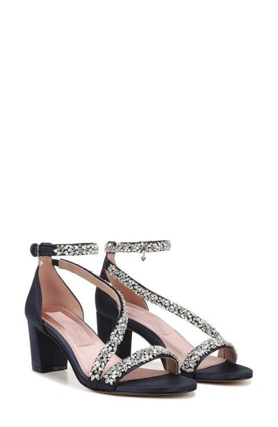 Naturalizer Pnina Tornai For  Ahava Ankle Strap Sandal In Midnight Blue Fabric