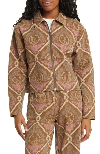 Shop Honor The Gift Two-way Zip Twill Jacket In Multi