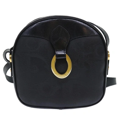 Shop Dior Oblique Black Leather Shoulder Bag ()