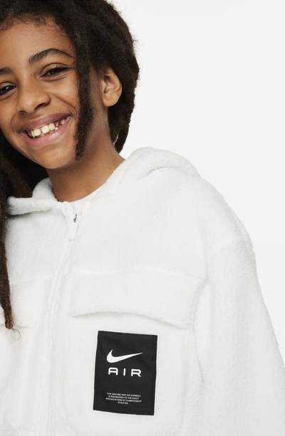 Shop Nike Kids' Air Therma-fit Fleece Jacket In Sail