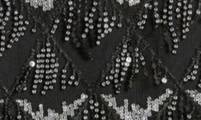 Shop Lulus Marvelous Moment Sequin Fringe Gown In Black
