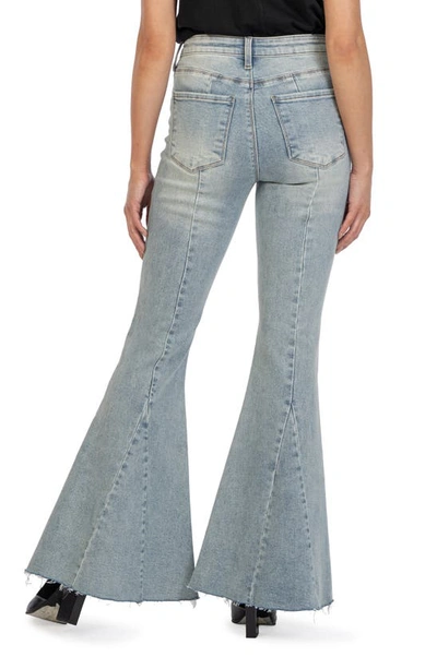 Shop Kut From The Kloth Stella Fab Ab Studded High Waist Flare Jeans In Realizing