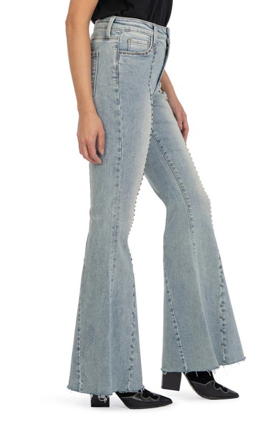 Kut From The Kloth Stella Fab Ab Studded High Waist Flare Jeans In Realizing