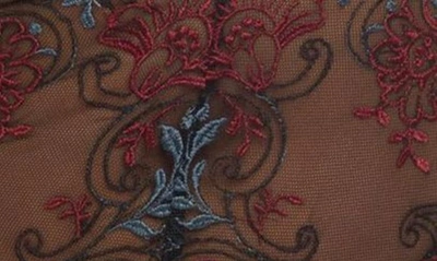 Shop Oh La La Cheri Azalea Underwire Embroidered Mesh Teddy In Cheri Holiday
