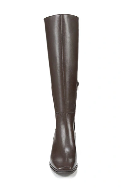 Naturalizer Axel Waterproof Knee High Boot In Oxford Brown Wp Leather