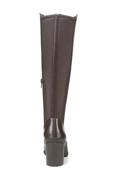 Naturalizer Axel Waterproof Knee High Boot In Oxford Brown Wp Leather
