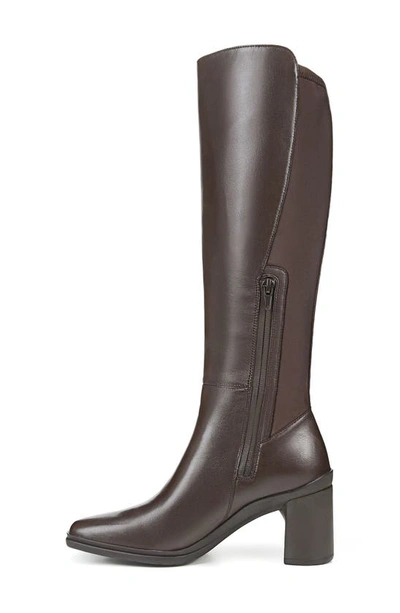 Naturalizer Axel Waterproof Knee High Boot In Oxford Brown Wp Leather