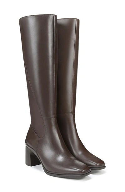 Shop Naturalizer Axel Waterproof Knee High Boot In Oxford Brown Wp Leather