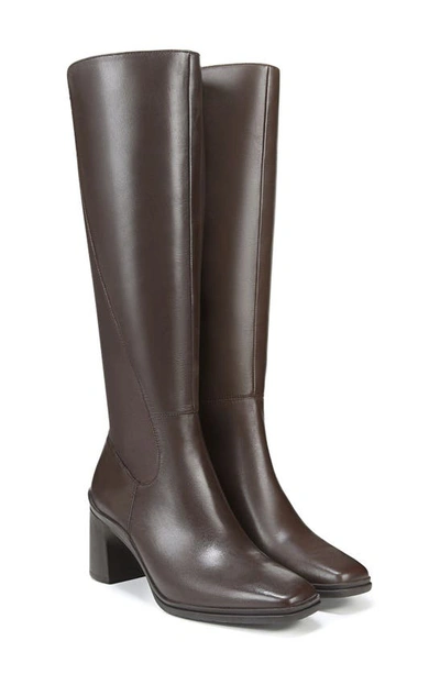 Naturalizer Axel Waterproof Knee High Boot In Oxford Brown Wp Leather